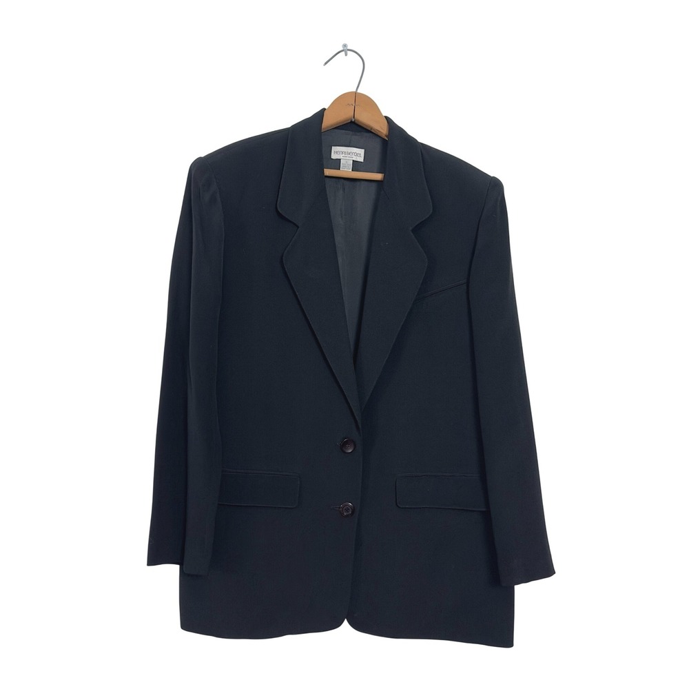 Vintage 80s/90s Henri Bendel Blazer Black 100% Silk - 6